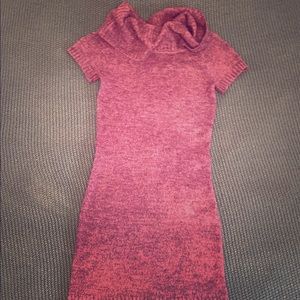maroon sweater dress